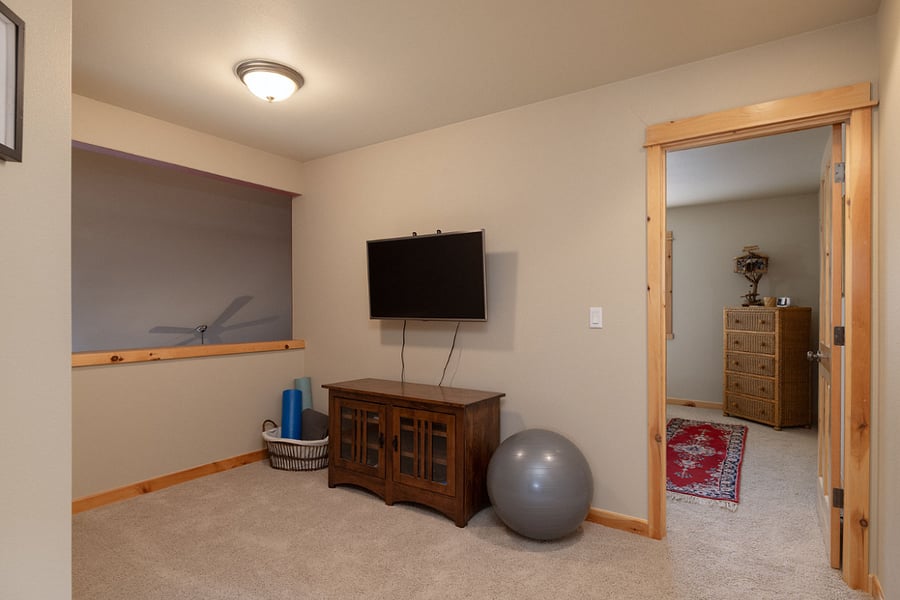 Upstairs flex-space with Smart TV