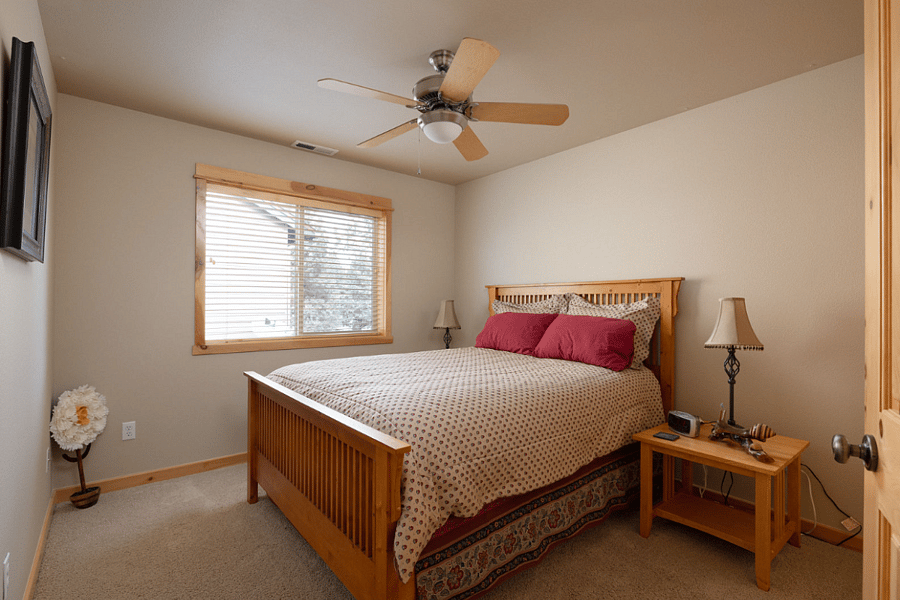 Upstairs bedroom with queen bed