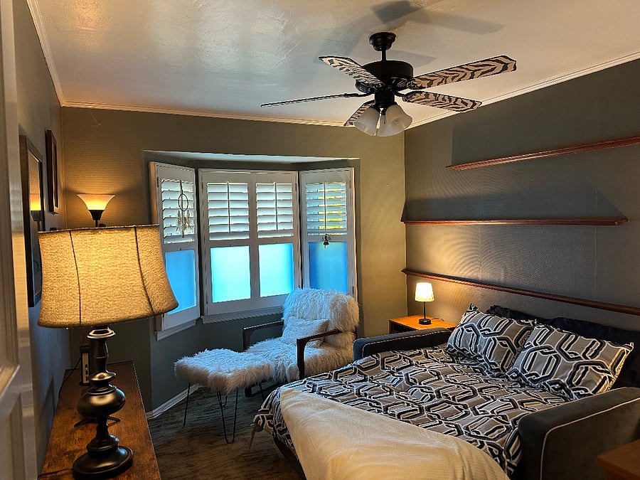 Second Bedroom with convertible Couch (shown as bed)