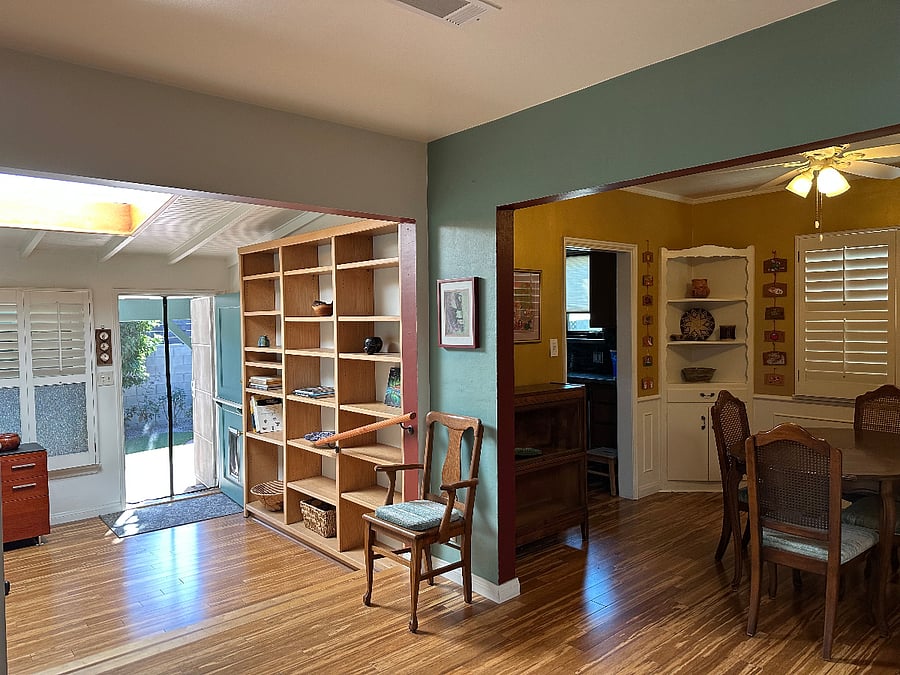 Back door off of the Office/ Studio.
Dining Room to the right