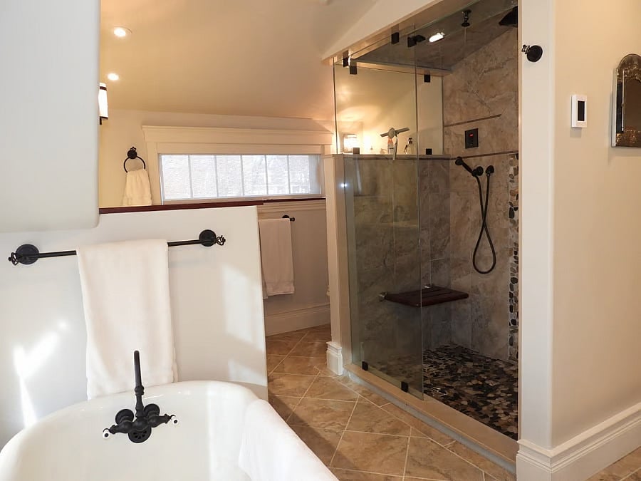 That's a regular shower AND a STEAM shower (should you desire it!)