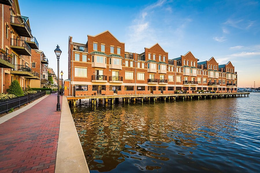 Walking path that connects Canton to Fells Point