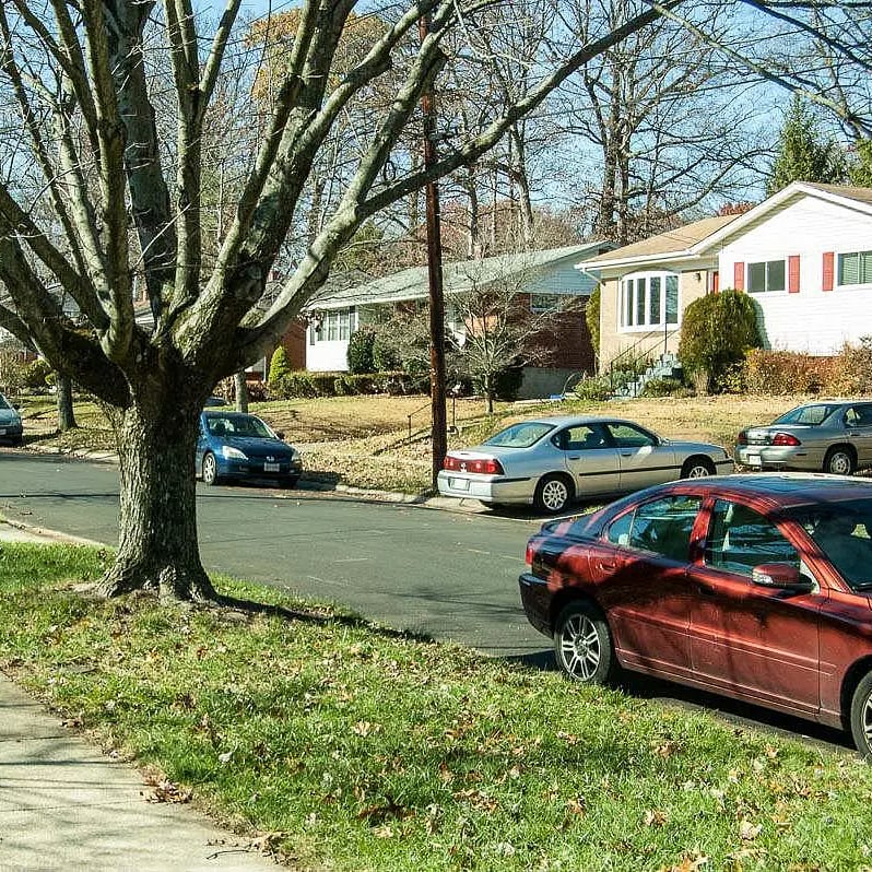 On-street parking (in front of house with door camera security)