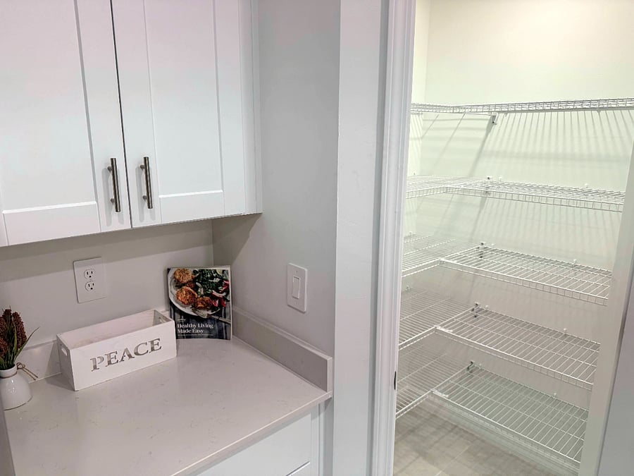 Large walk-in pantry in the kitchen