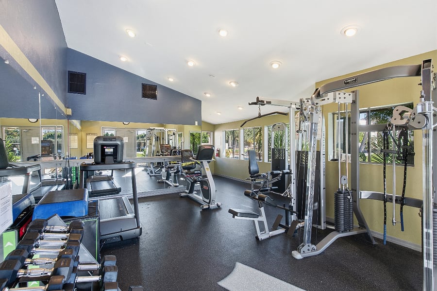 Fitness center with cardio and weights
