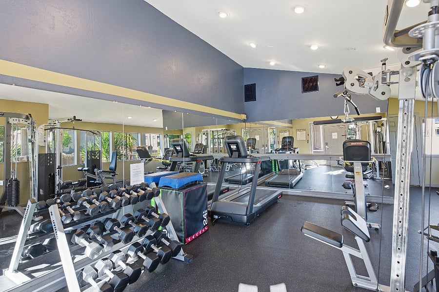 Fitness center with cardio and weights