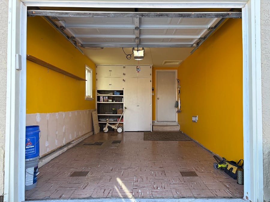 So nice to have a attached garage with automatic opener!