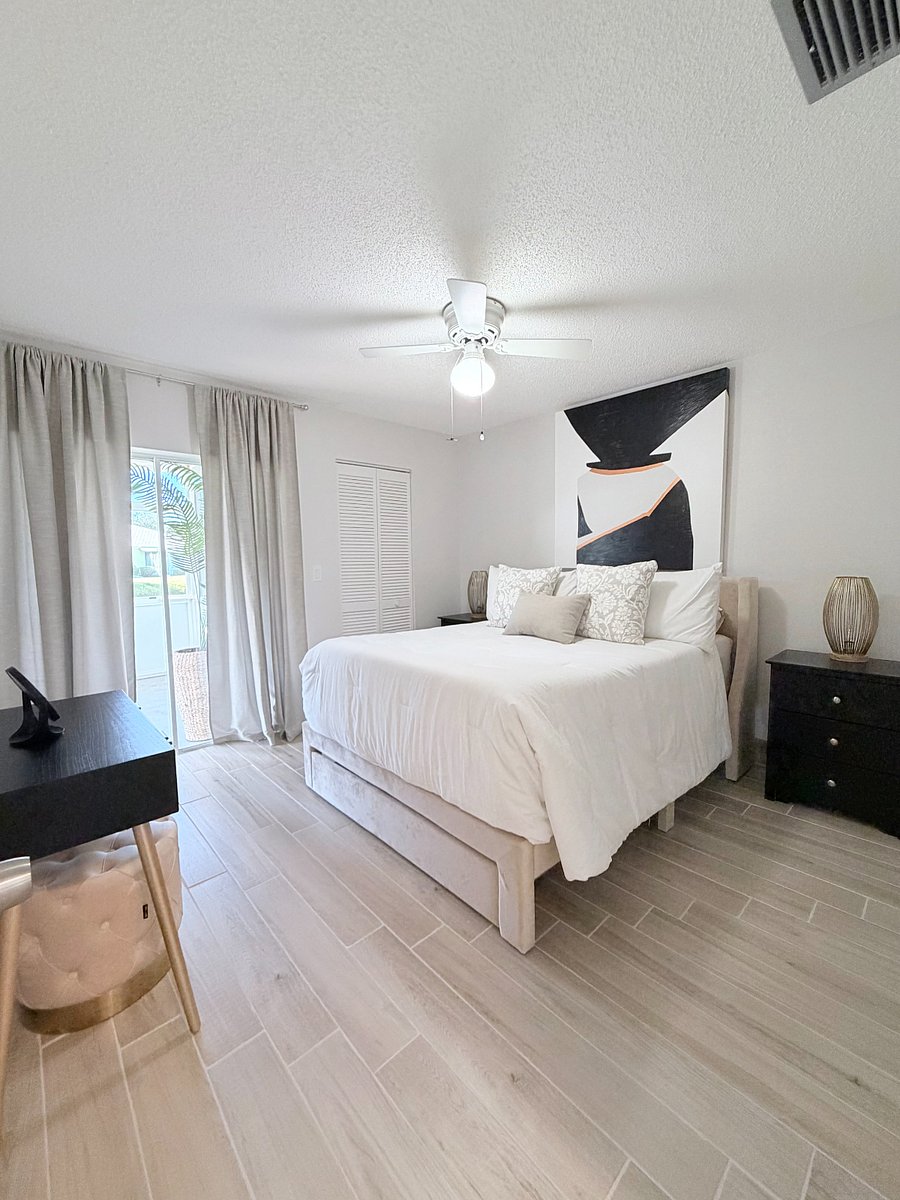 Guest Bedroom has two large closets.