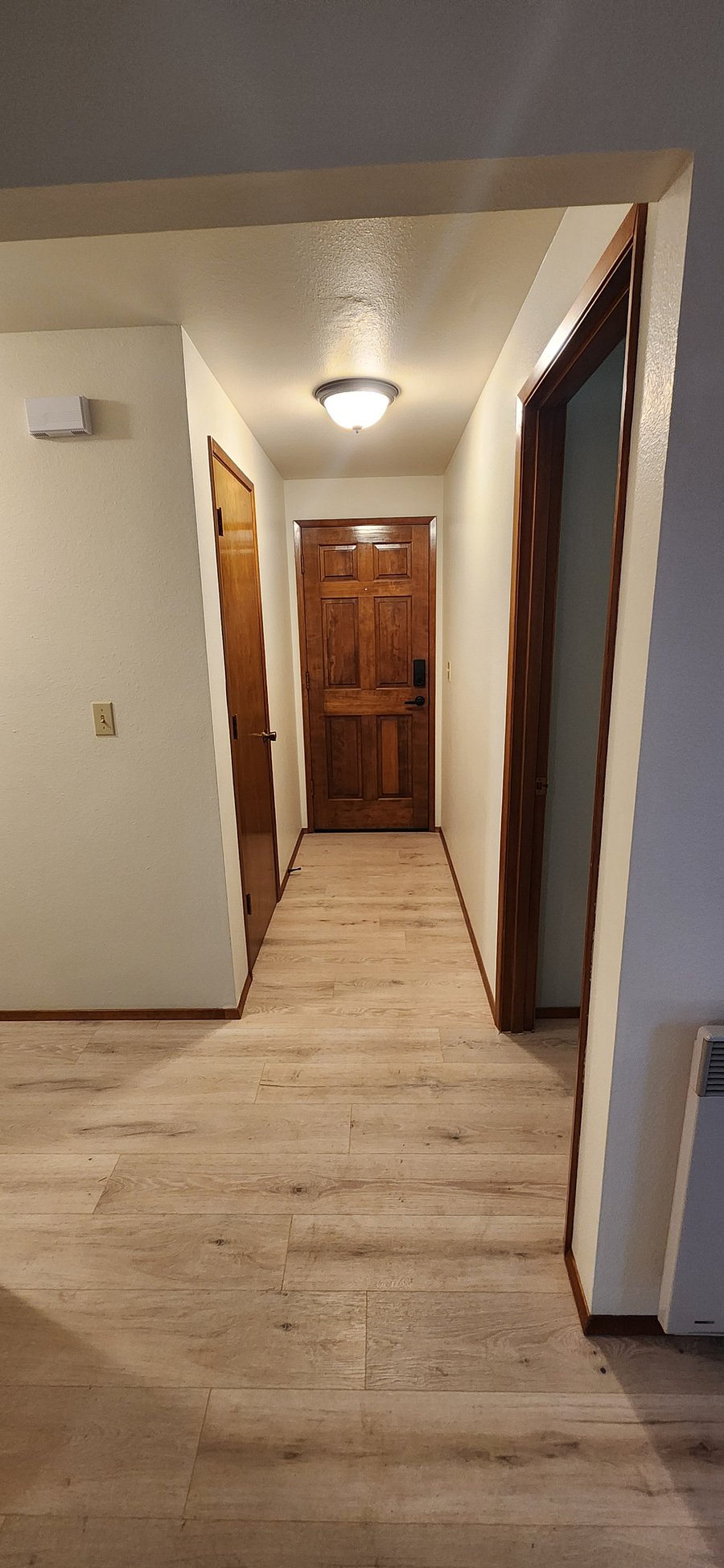 Entry way with small hall closet