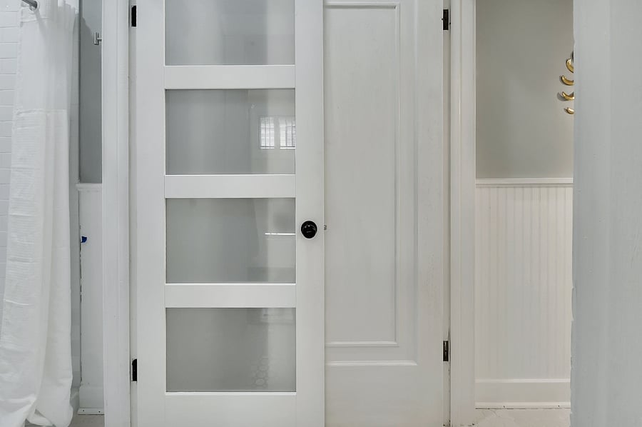 Shower and water closet separate within bathroom #1