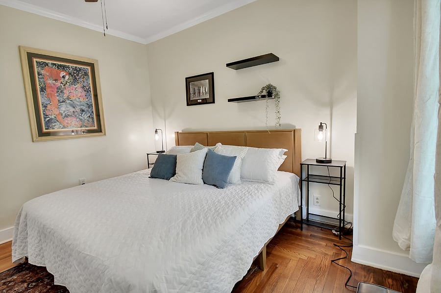 Master bedroom with king bed