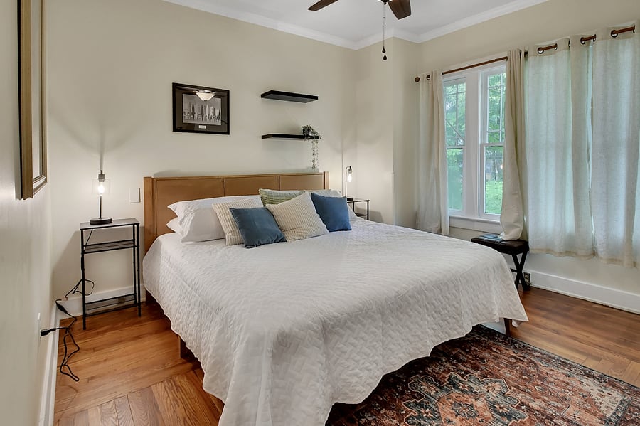 Master bedroom with king bed
