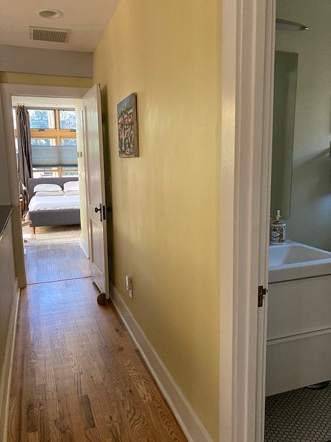 Hallway that leads to master bedroom