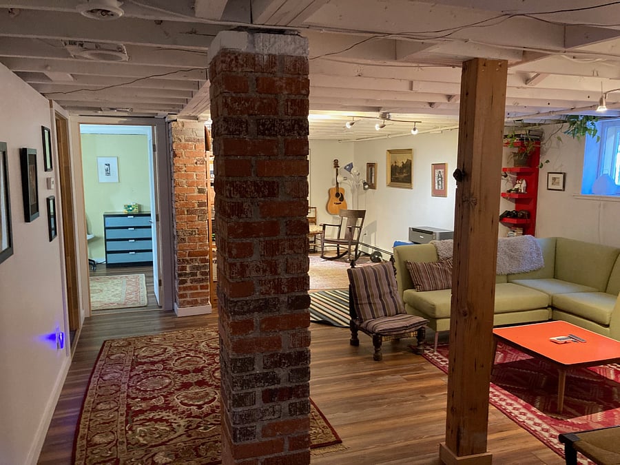 Basement area with optional guest room