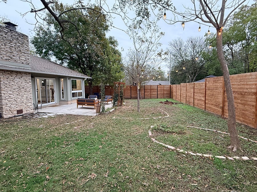 High fence for privacy.