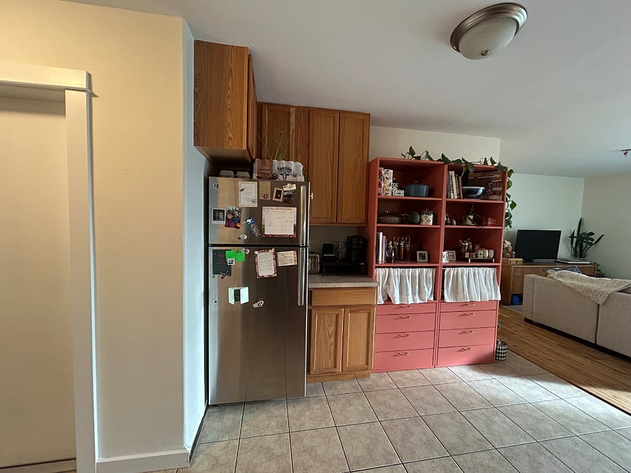 Kitchen refrigerator and storage