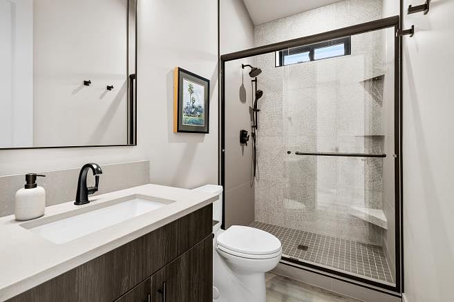 Full custom tiled walk in shower