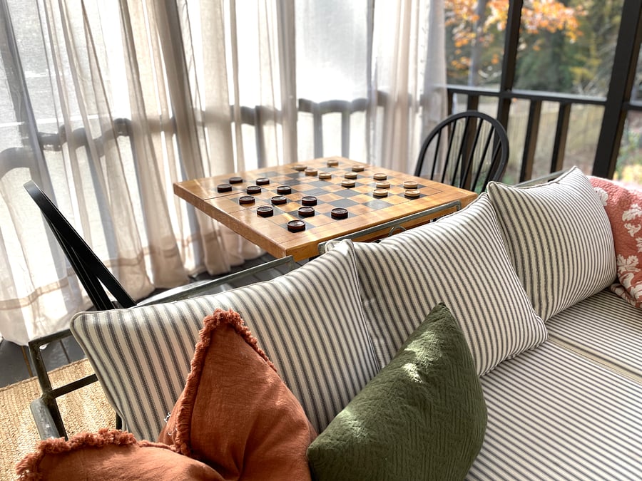 Checker/Chess Table on Porch