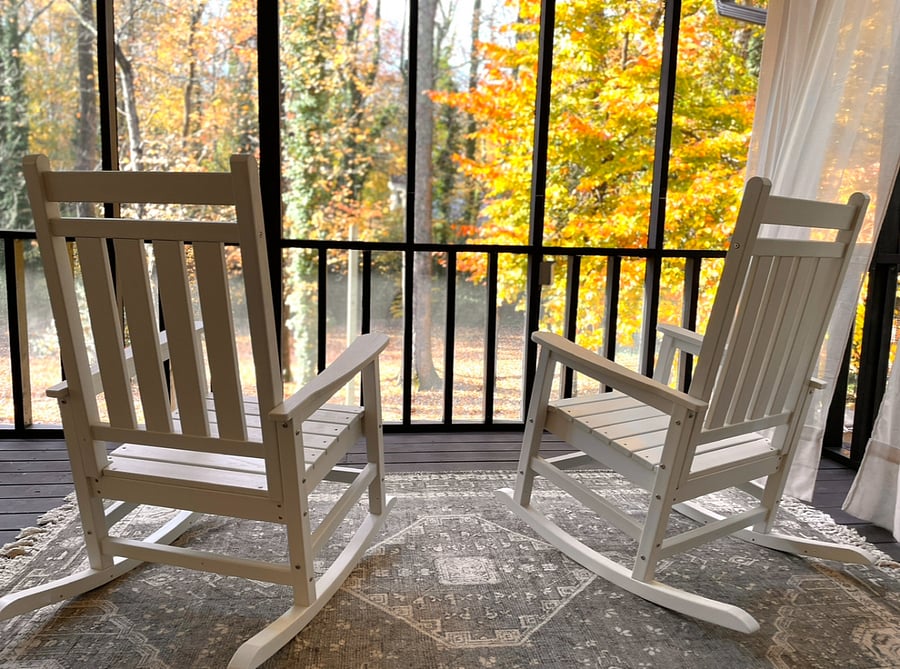 Gorgeous Fall View.  Cushions and Table have been added since picture was taken