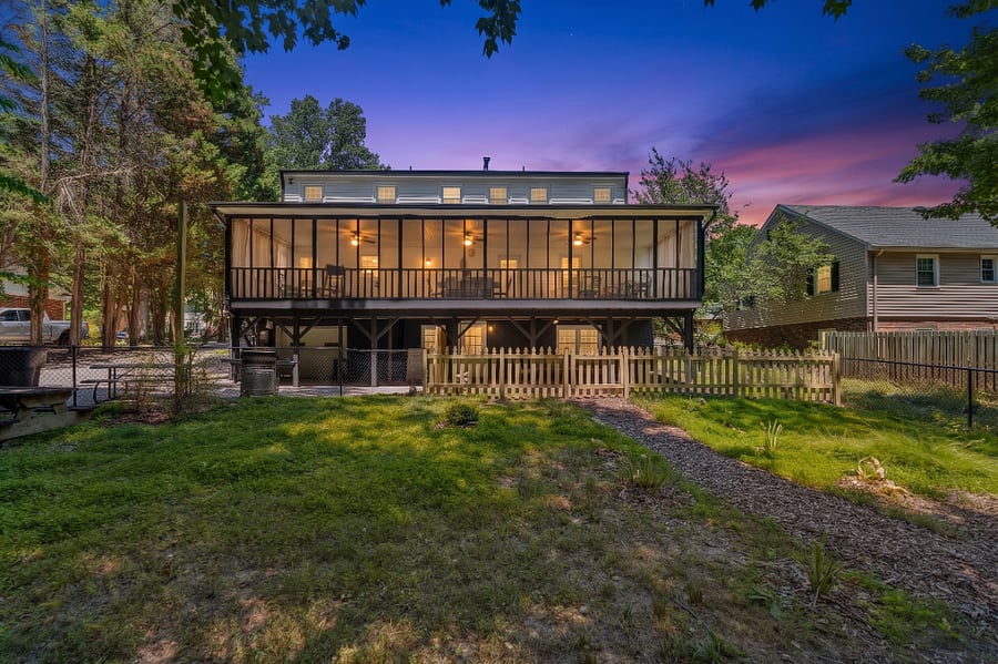 View of the back of the house.