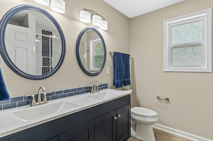 Primary Bathroom with dual vanities