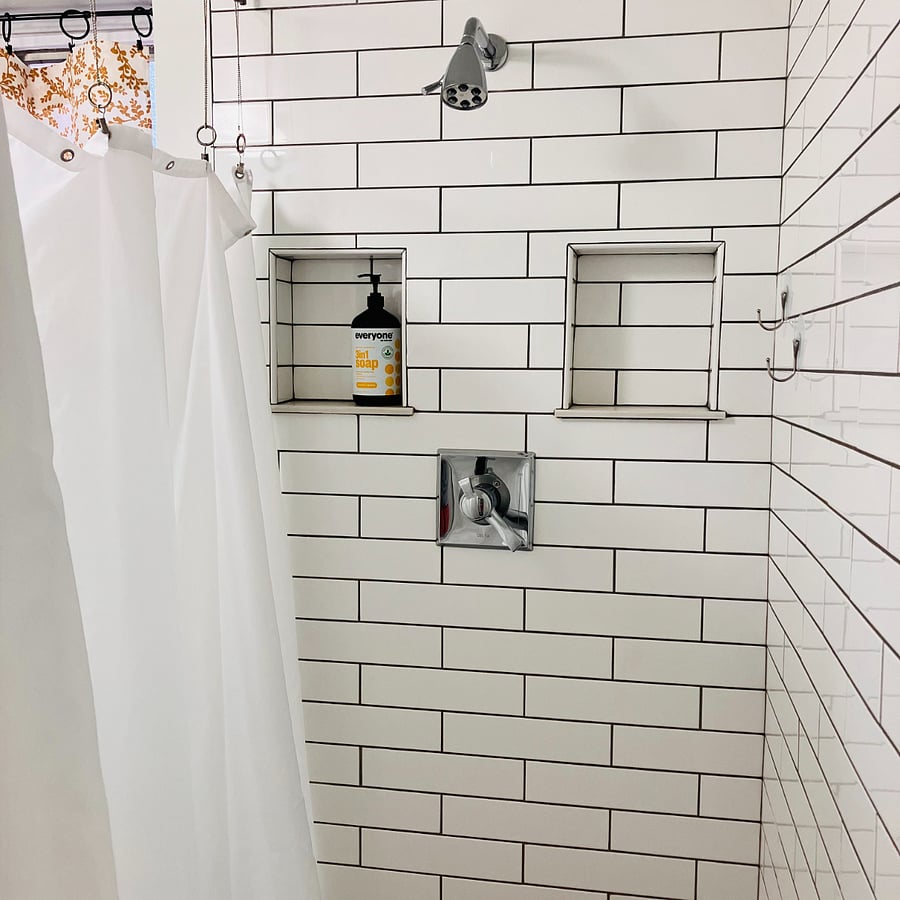 Large tiled shower lower level
