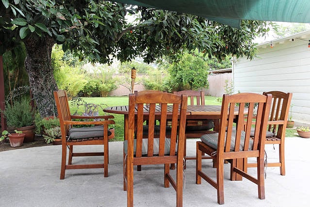 We have a big backyard patio