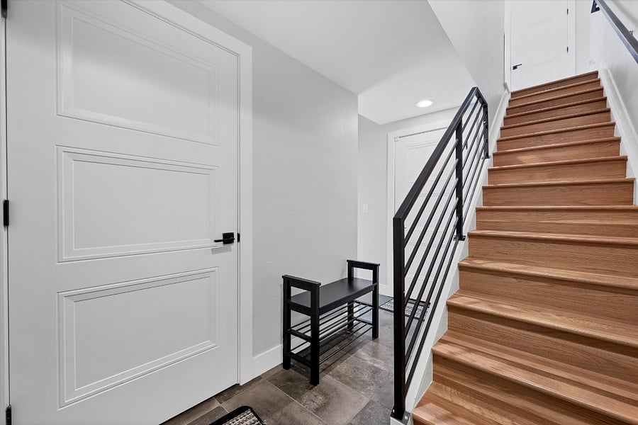 First floor: access via front door or garage