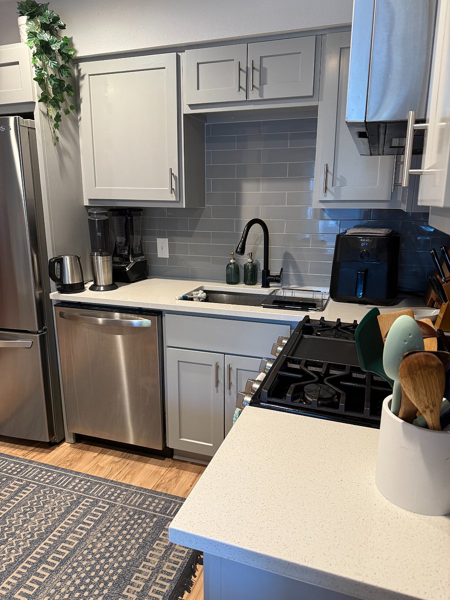 Dishwasher and huge stainless sink.