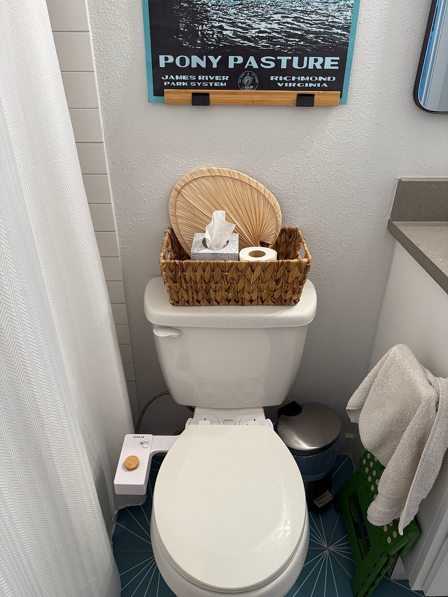 Bidet on the toilet.