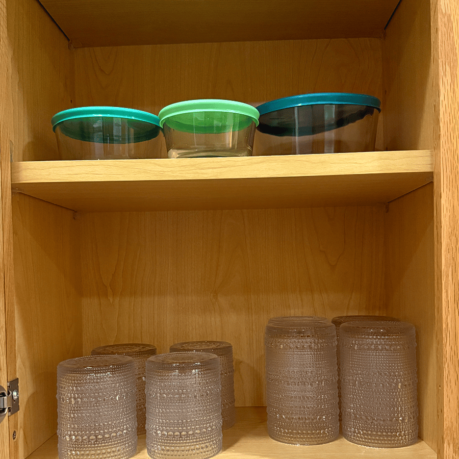 Glasware and storage containers provided