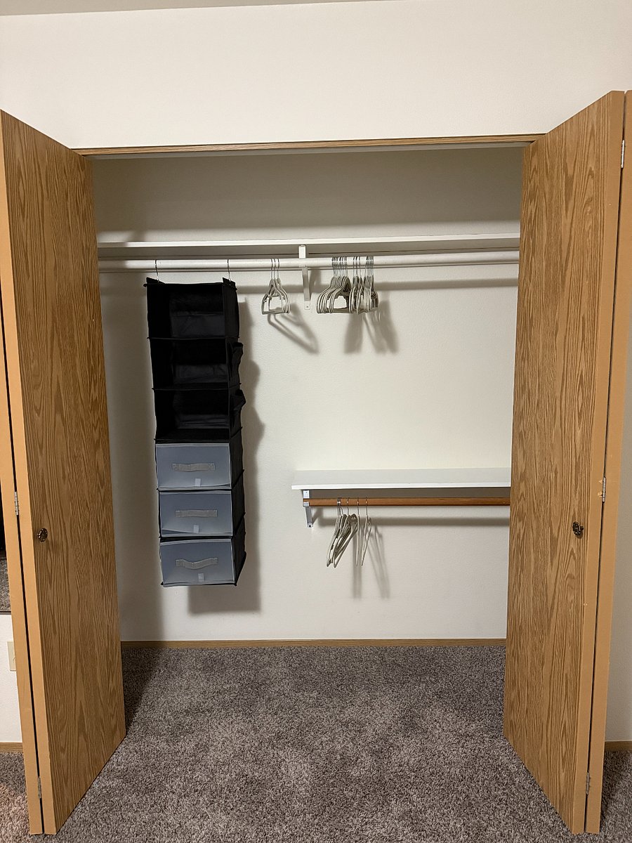 Second bedroom spacious closet with organizer