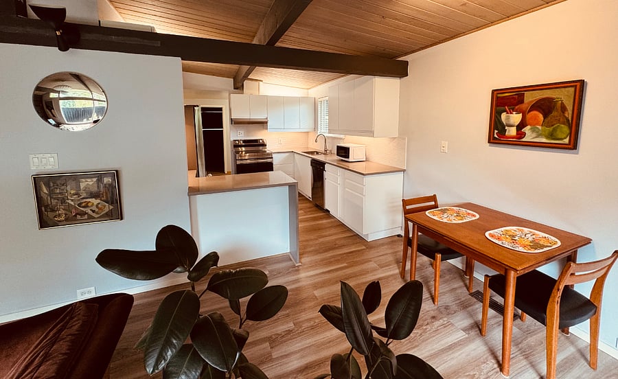 Dining area next to kitchen
