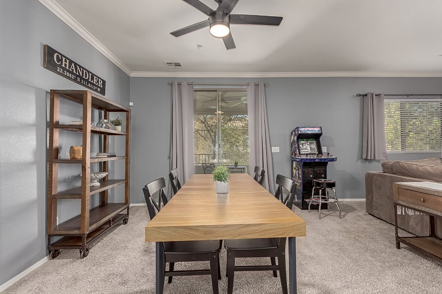 Dining table seats up to 8