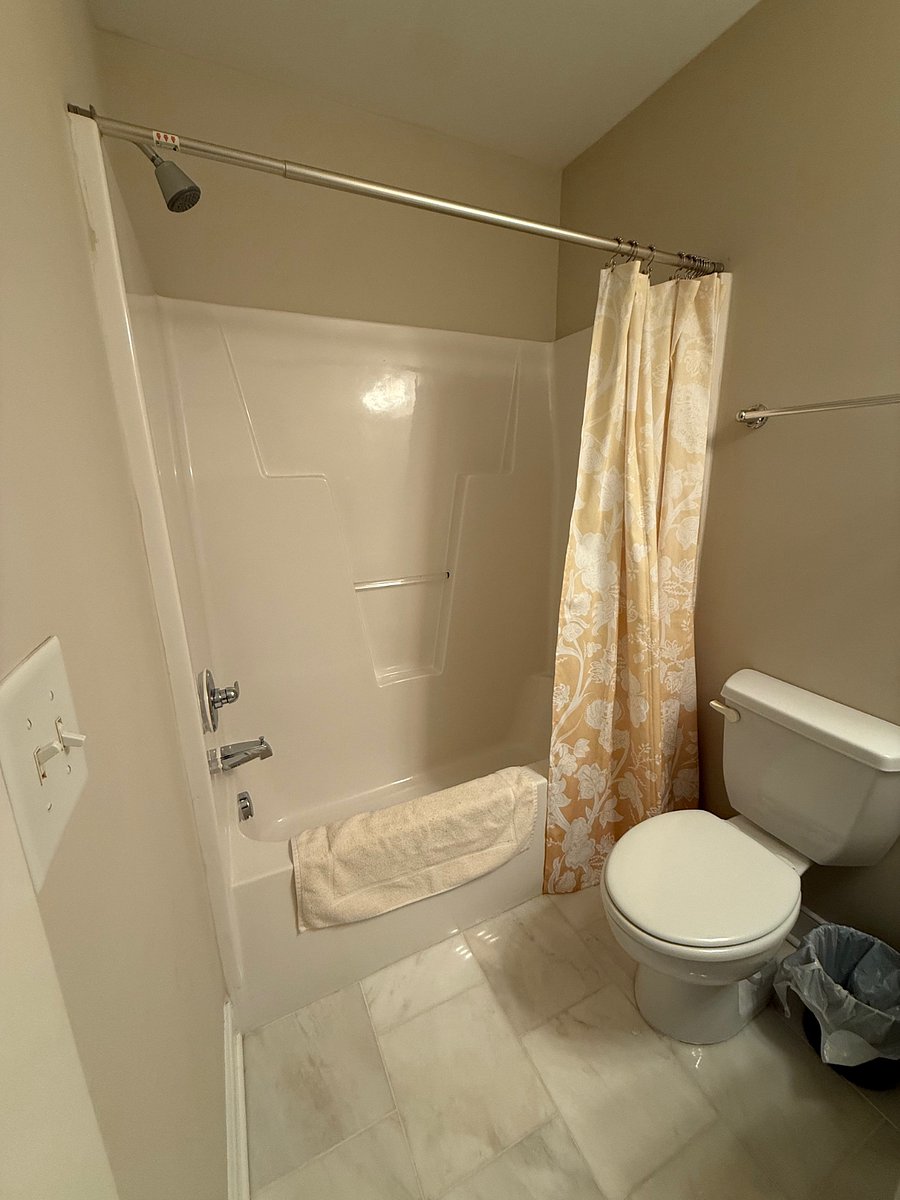 Clean private bath with shower