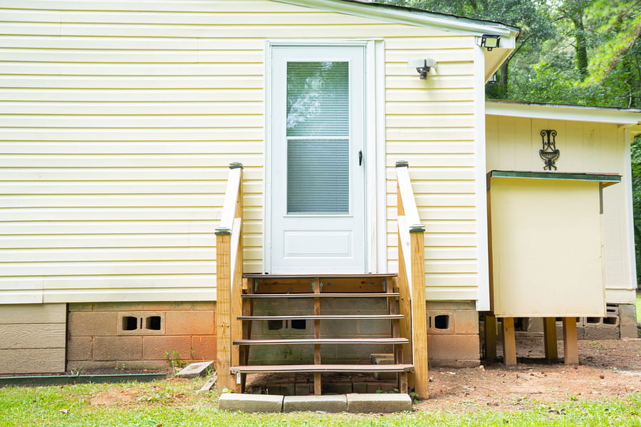 Rear Entrance/Exit Door From Kitchen Area to Back Yard