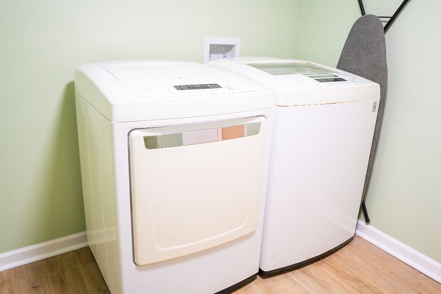 Washer and Dryer in Laundry Room