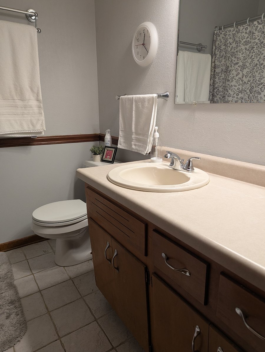 Shared bathroom with a shower that you will absolutely LOVE! Best water pressure in town!