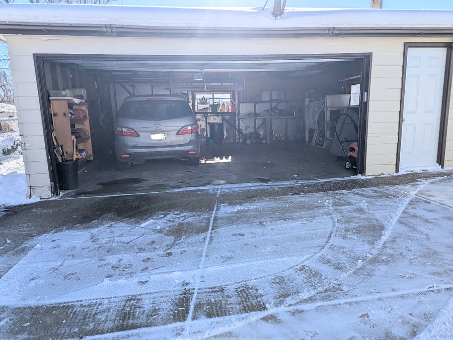 Your garage space will be the one on the left (where the car is currently parked). This is definitely an added bonus in the winter - no scraping ice or snow!