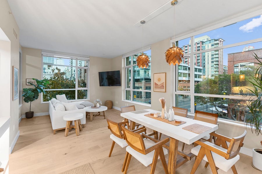 1st floor dining and living room.