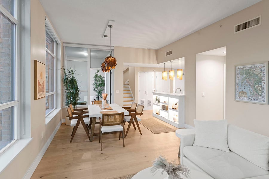 1st floor dining and kitchen.