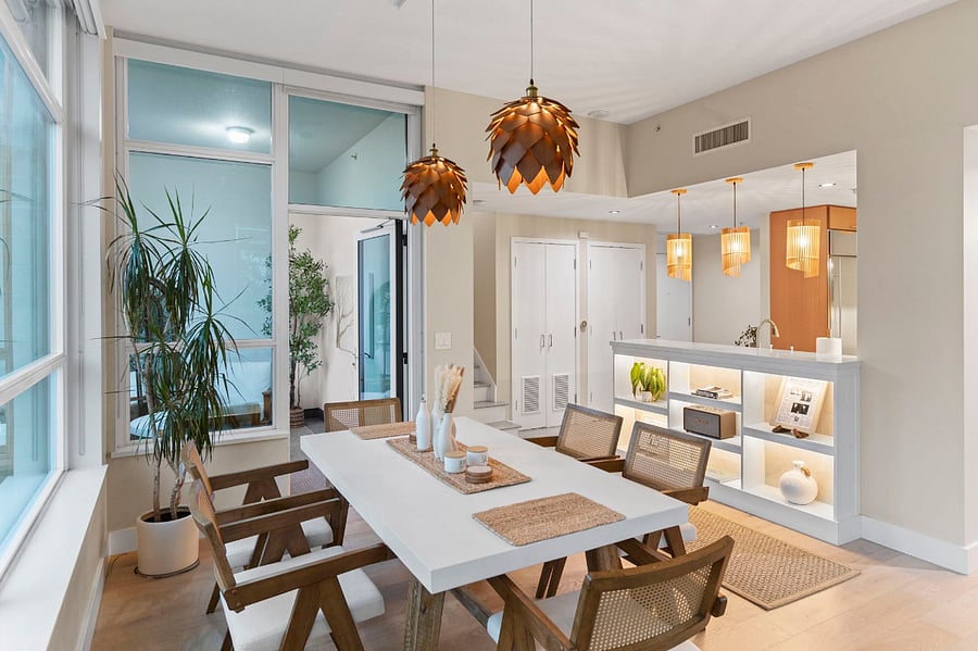 1st floor dining and kitchen.