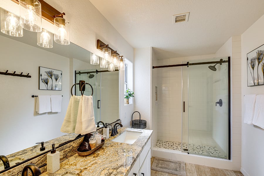 Master/ensuite bathroom w/ walk-in shower