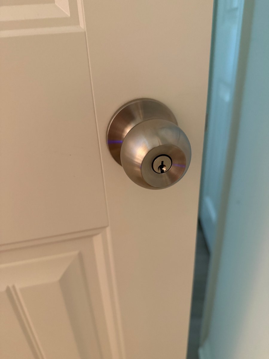 Locking door to studio