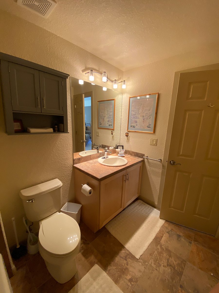 Bathroom door - directly across from bedroom door