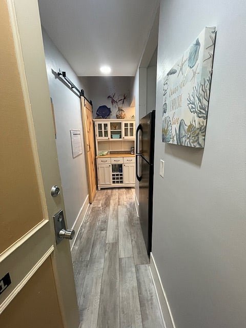 Front door and hallway