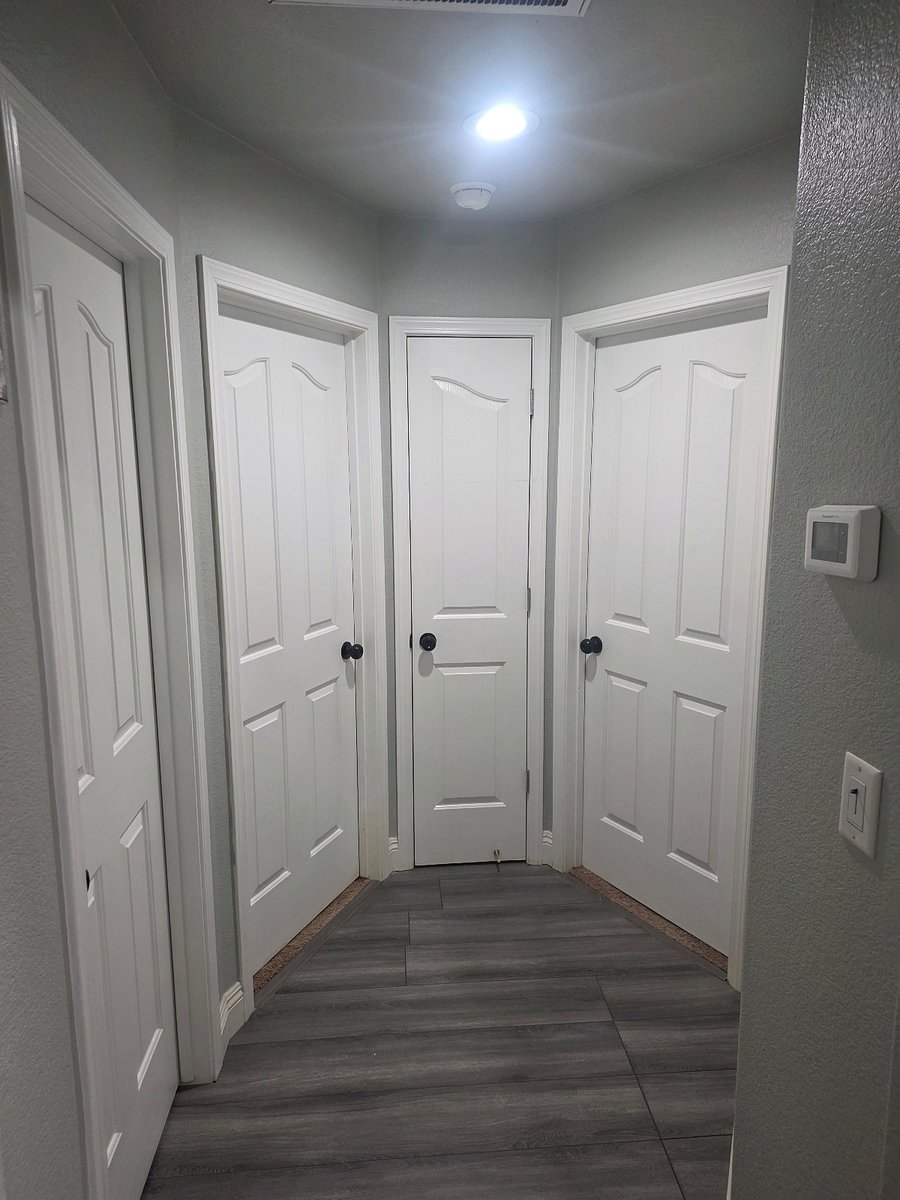 Two guest bedrooms with Linen Closet