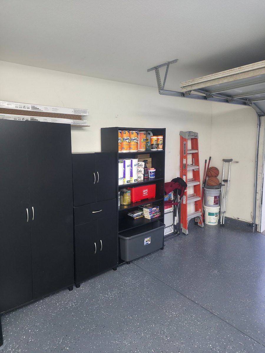 Garage storage shelves