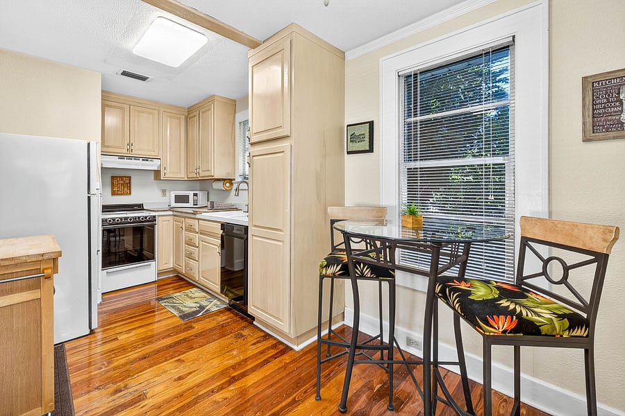 Upstairs dinette and kitchen