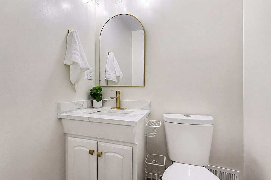 Half bath in terrace level.